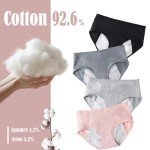 Girls' Cotton Leak-Proof Period Underwear 4-Pack