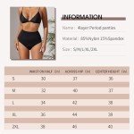 High Waisted Leakproof Period Swimwear Bottoms, Black