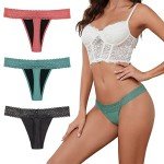 Leak-Proof Lace Period Thongs in 3-Pack
