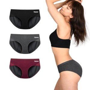 Tiichoo Women's Leakproof Heavy Flow Period Panties 3-Pack