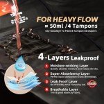 Tiichoo Women's Leakproof Heavy Flow Period Panties 3-Pack