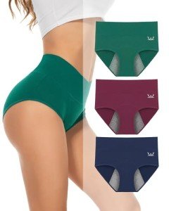PULIOU High Waisted Menstrual Panties 3 Pack