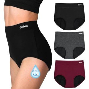 TIICHOO Heavy Flow Leakproof High-Waisted Period Panties