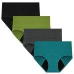 Nalwort Women's Leak-Proof Cotton Period Panties - Large