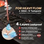 TIICHOO Heavy Flow Leakproof High-Waisted Period Panties