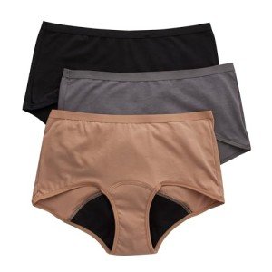 Hanes Women's Comfort Boy Shorts Period Panties 3-Pack