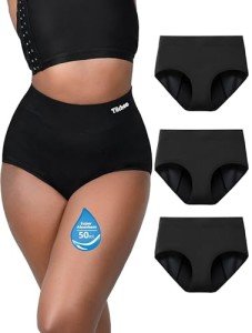 TIICHOO Women's Leakproof High-Waisted Period Underwear