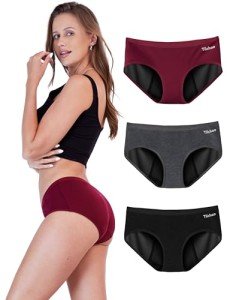 TIICHOO Women's Heavy Flow Leakproof Period Panties 3 Pack