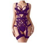 Fishnet Babydoll Lingerie Set for Women