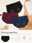 INNERSY Women's Leakproof Cotton Period Panties 3-Pack