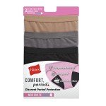 Hanes Women's Comfort Period Bikini Panties 3-Pack