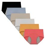 Nalwort Women's Cotton Menstrual Briefs, Small