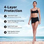 Women's Black Mid Waisted Tummy Control Swim Skirt