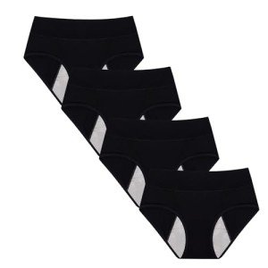 Leak Proof Period Panties - Black 4 Pack