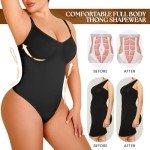 Women's Tummy Control Bodysuit with Thong Design
