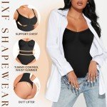 Women's Tummy Control Bodysuit with Thong Design