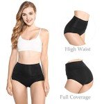 Kinyanco Women's High Waist Tummy Control Panties 3-Pack