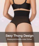 High Waisted Thong Shapewear for Women, 2pk