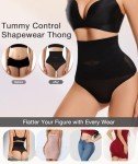 High Waisted Thong Shapewear for Women, 2pk
