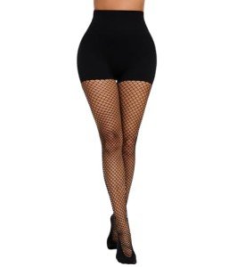 Miguofan High Waist Control Fishnet Tights for Women