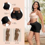 Larrycard Women's Black 2-in-1 Shapewear Shorts