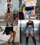 Miguofan High Waist Control Fishnet Tights for Women