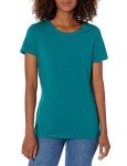 Amazon Essentials Women's 2-Pack Classic-Fit Short-Sleeve Crewneck T-Shirt, Dark Green/Navy, X-Large