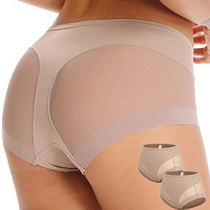 Mid Rise Tummy Control Butt Lifter Panties - 2 Pack