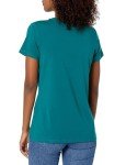 Amazon Essentials Women's 2-Pack Classic-Fit Short-Sleeve Crewneck T-Shirt, Dark Green/Navy, X-Large