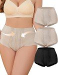 3-Pack Lace High Waist Tummy Control Panties