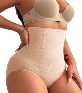 Beige Tummy Control Shapewear for Women