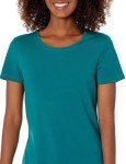 Amazon Essentials Women's 2-Pack Classic-Fit Short-Sleeve Crewneck T-Shirt, Dark Green/Navy, X-Large