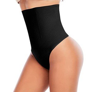 High-Rise Tummy Control Shaping Thong for Women
