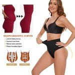 Tummy Control Mid Waist Shaping Thong - Black