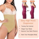 SAYFUT Women’s Waist Cincher Thong Shapewear, Black