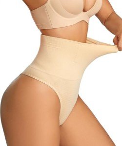 Dulchany High Waist Tummy Control Thong Panties