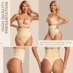 Dulchany High Waist Tummy Control Thong Panties