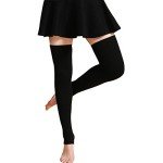 LerBen Women's Soft Black Cashmere Leg Warmers