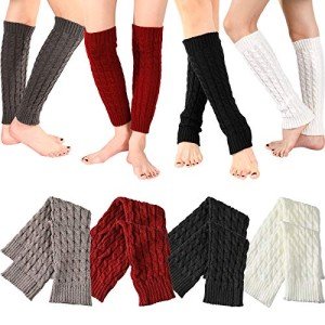 Cozy Cable Knit Leg Warmers for Women