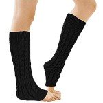 Cozy Cable Knit Knee-High Leg Warmers for Women