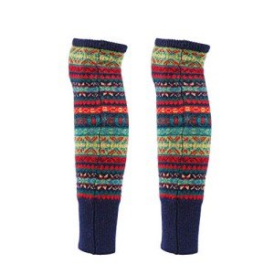 Navy Cable Knit Fleece Leggings and Warmers