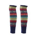 Navy Cable Knit Fleece Leggings and Warmers