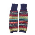 Navy Cable Knit Fleece Leggings and Warmers
