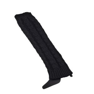 Chic Black Knee High Knit Winter Leg Socks