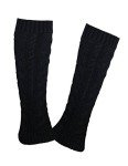 Chic Black Knee High Knit Winter Leg Socks