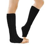 Chic Black Knee High Knit Winter Leg Socks