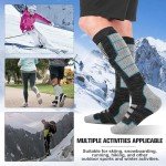 Anlisim Warm Merino Wool Ski Socks - 3 Pairs