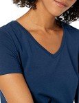 Amazon Essentials Women's 2-Pack Classic-Fit Short-Sleeve V-Neck T-Shirt, Burgundy/Navy, X-Large