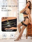 RSLOVE Women's Thigh High Lace Fishnet Stockings