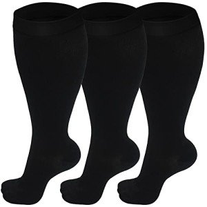 3 Pairs Plus Size Compression Socks for Women